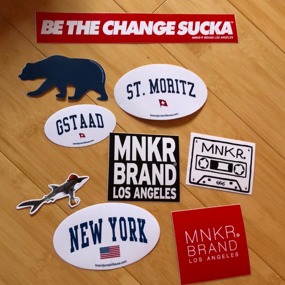 Brandy Melville x MNKR stickers